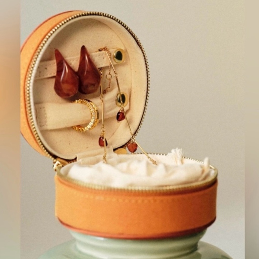 Sezane Jewelry Case in Camel